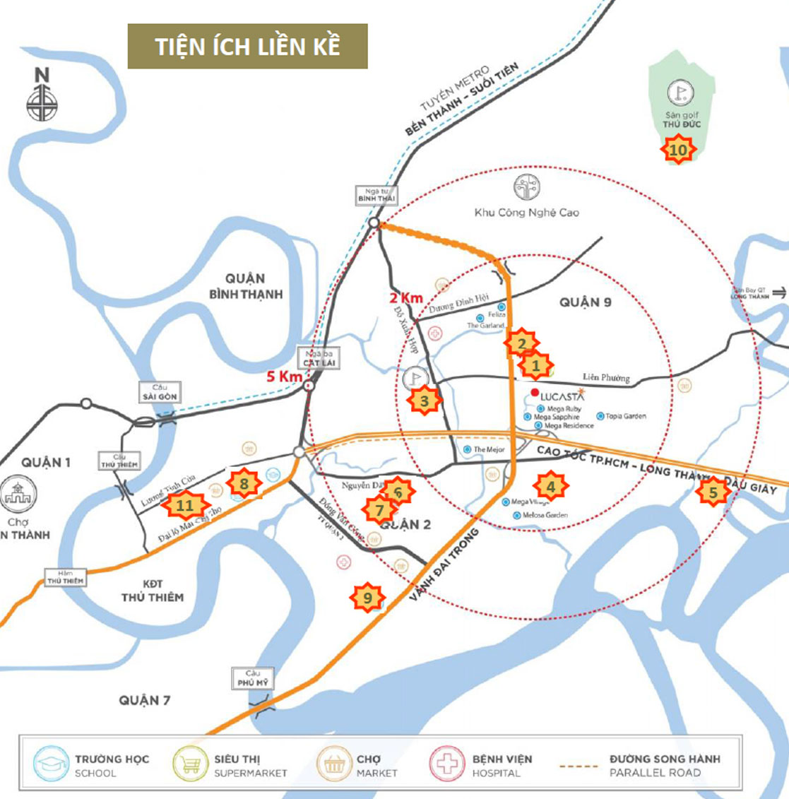 Vị trí dự án khu biệt thự Lucasta