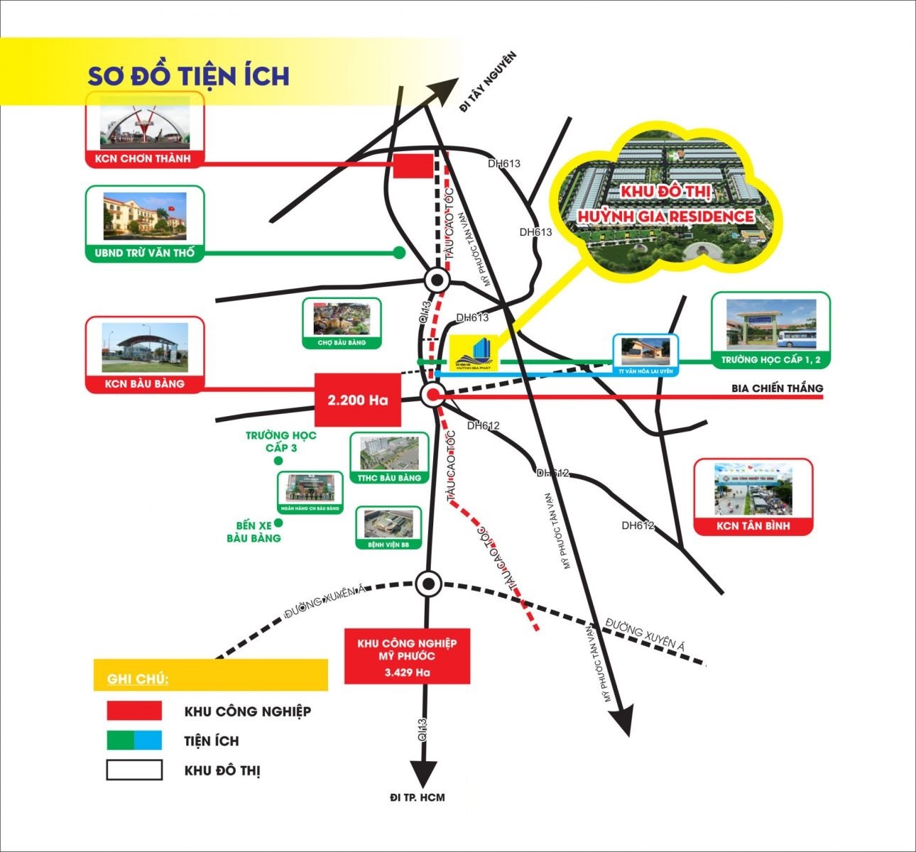 Vị trí dự án nhà phố Huỳnh Gia Residence